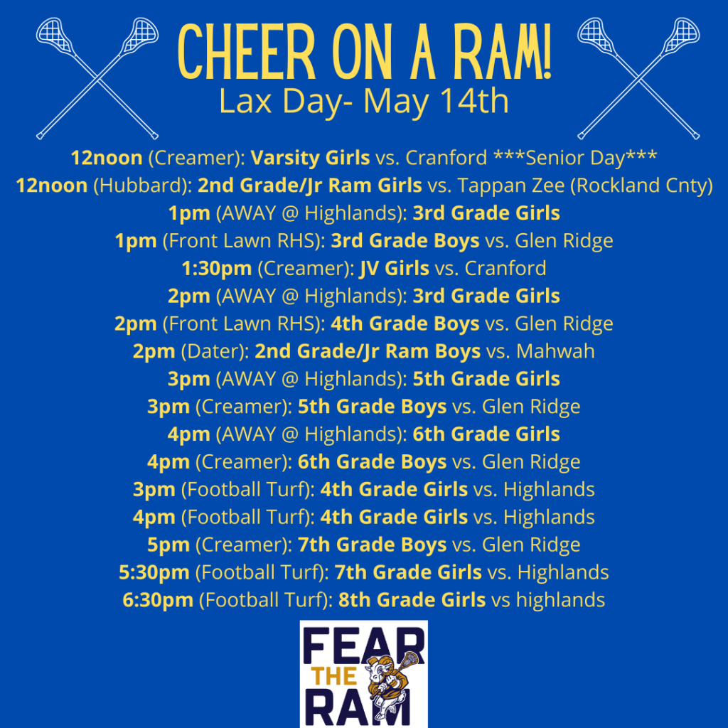 Ramsey Lax Day Game Schedule Ramsey Jr Lacrosse